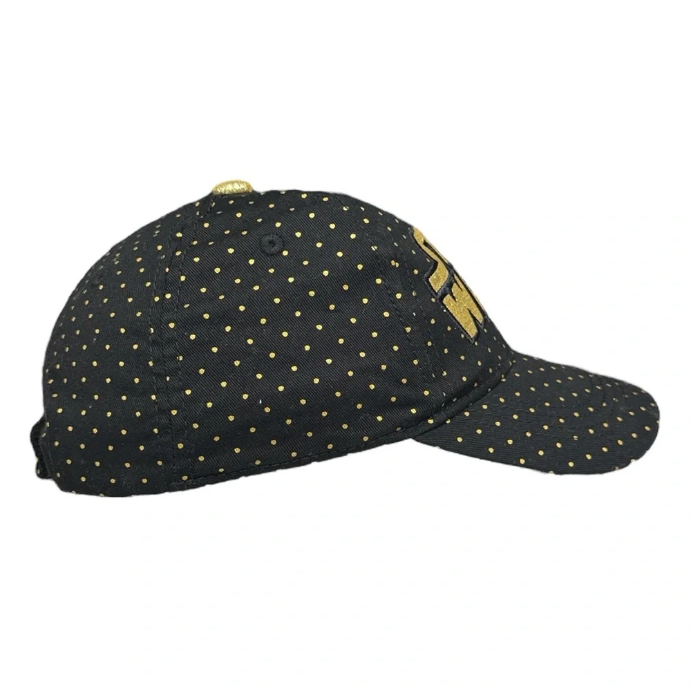 Star Wars Black & Gold Polka Dot Glitter Logo Youth Adjustable Strapback Hat Cap